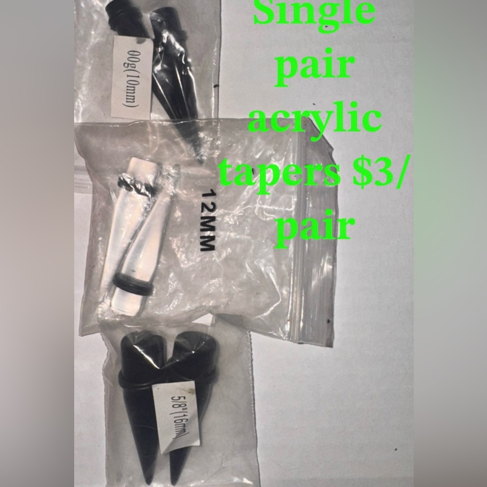 Body jewelry ear Acrylic Tapers Bodymod